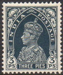 India 1937 3p slate MH