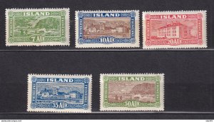 Iceland 1925 Sc 144-8 Mi 114-8 MH CV 600 euro 15585