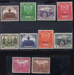 Spain Sc #O20-O29 Mint LH OG (2 Signed) 