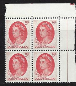 Australia #366 Margin Block 4 OGNH PRISTINE!!