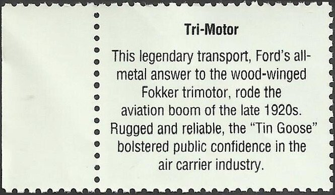 # 3142p MINT NEVER HINGED ( MNH ) TRI-MOTOR