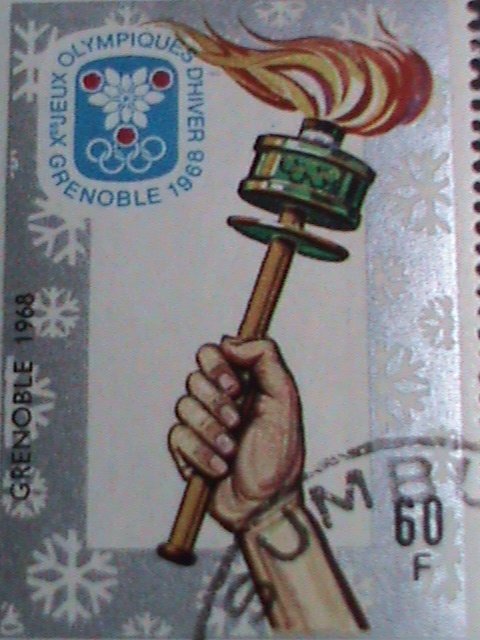 BURUNDI STAMP-1968-SC#226-32 10TH WINTER OLYMPIC GAMES-FRANCE  CTO STAMP SET VF