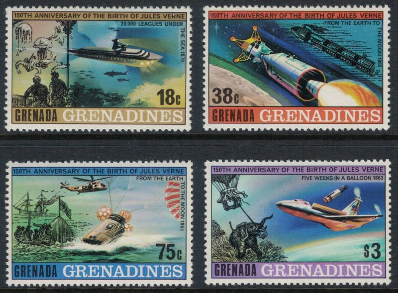 Grenada-Grenadines #323-6* NH  CV $4.05 Jules Verne set