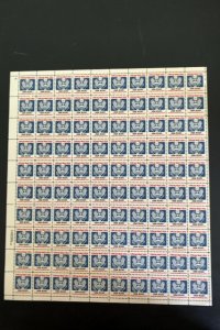 O132 $1 Official Mail MNH SHEET