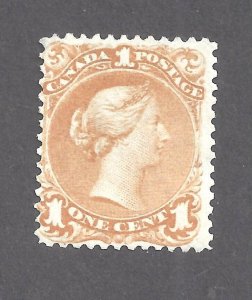 Canada #23 MINT OG VVVLH YELLOW-ORANGE 1c LARGE QUEEN BS26477