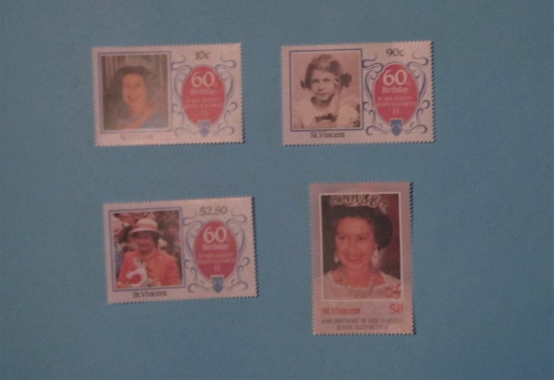 St. Vincent - 923 - 36, MNH Set. Elizabeth II 65th Birthday. SCV - $6.50