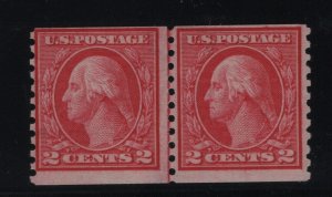 453 Line pair F-VF with PF cert OG never hinged nice color  cv $ 1500 see pic !