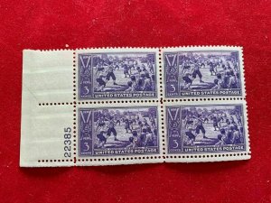 us stamp Scott 855 baseball centennial plate block of 4 - MNH