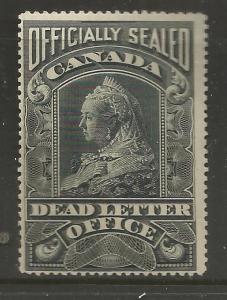 CANADA OX3 MINT HING BLACK DEAD LETTER OFFICE