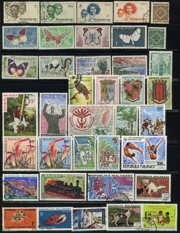 Madagascar Malagasy Republic Postage Africa Stamp Collection Used Mint LH