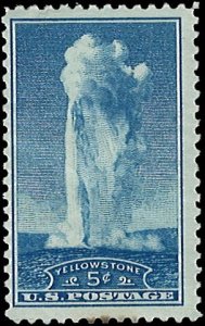 U.S. Scott # 744  1934 5c bl  Old Faithful  mint-nh- vf