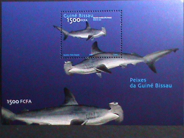 GUINEA BISSAU-2002 LOVELY SHARK  -MNH S/S VERY FINE WE SHIP TO WORLD WIDE.
