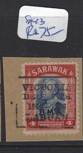 SARAWAK  (P2010B)  BOX LABUAN CANCEL $4.00     SG 143    PIECE      VFU 