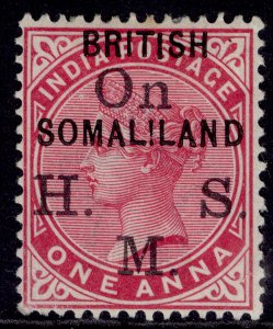 SOMALILAND PROTECTORATE QV SG O2, 1a carmine, M MINT. Cat £16.