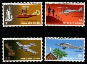 PAPUA NEW GUINEA SG220/3 1972 50TH ANNIV OF AVIATION MNH