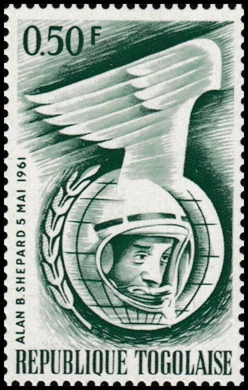 Togo Space Exploration Alan B Shepard 0.50F single MNH 1961