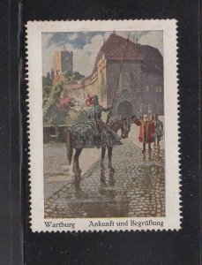 German Advertising Stamp - Landmarks, Wartburg Series, Arrival & Greetings