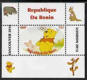 BENIN - 2009 - Pooh Bear & Olympics #1 - Perf De Luxe Sheet - MNH -Private Issue