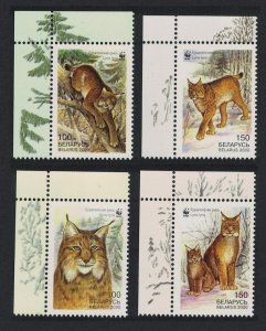 Belarus WWF Eurasian Lynx 4v Corners 2000 MNH SC#354-357 SG#406-409 MI#373-376