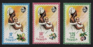 Gambia Christmas 3v 1976 MNH SG#353-355