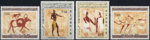 1966 Algerien Felszeichnungen aus dem Tassili N’Ajjer MiNr. 444-447 ** KAT 30€