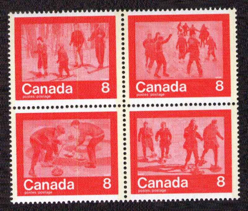 Canada # 647a ~ Block of 4 Different ~ MNH  1974 ~ Olympics 