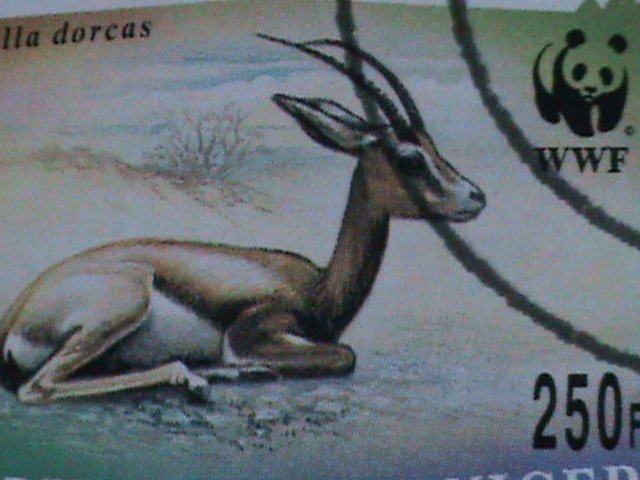 NIGER STAMP 1998 SC# 986a  WORLD WILD LIFE FUND-WWF- ANIMALS CTO S/S- CAT.$8