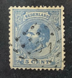 Netherlands 1872 Scott 23 used - 5c, King William III
