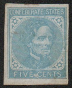 MALACK Confed # 6 VF mint, pretty color, no gum, neat stamp! b9903