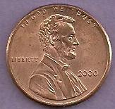 2000 P Lincoln Memorial Cent #309