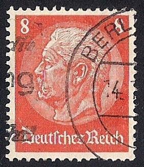 Germany #420 8pf President Paul Von Hindenburg used F-VF