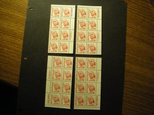 Scott 2190, 56c John Harvard, Zip & Copy block of 8, MNH Great Americans