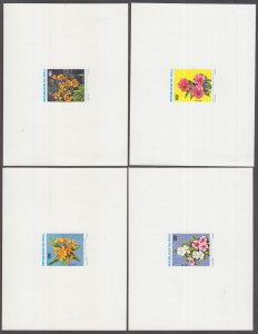 MALI Sc # 416-20 CPL SET of 6 PROOF CARDS, VARIOUS FLOWERS of MALI