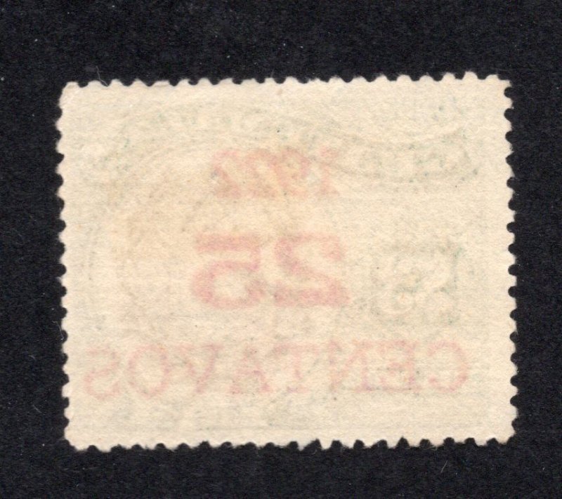 Guatemala 1922 25c on 3p Surcharge, Scott 198 used, value = 40c