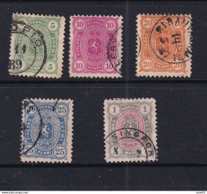 Finland 1885 perf 12.5 selection Used CV $ 41 15880