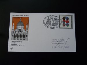 first flight cover Berlin Budapest Boeing 737 Lufthansa 1992