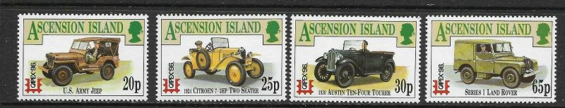 ASCENSION ISLAND - 1996 ISLAND TRANSPORT - SCOTT 636 TO 639 - MNH