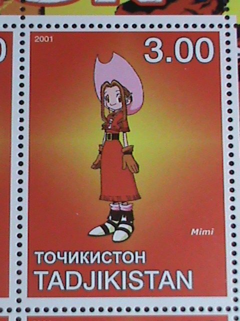 TAJIKISTAN STAMP:2001 RARE FAMOUS DIGIMON  STAMPS MNH FULL SHEET VERY FINE