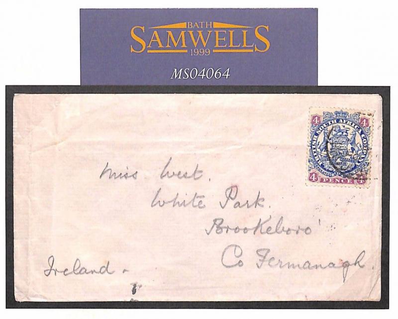 MS4064 1900 RHODESIA BSACo Salisbury Cover IRELAND Brookeboro Co.Fermanagh