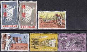 Surinam #339-44  F-VF Unused CV $3.00  Z726