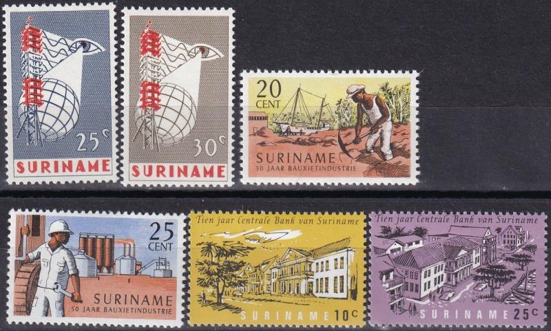 Surinam #339-44  F-VF Unused CV $3.00  Z726