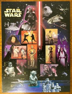 US # 4143 Star Wars pane of 15 all different 41c Mint NH