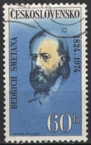 Czechoslovakia #1916 (used) 60h Bedřich Smetana, composer (1974)