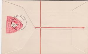 Victoria 1901 3d Rose Registered Envelope CTO NO 27 01