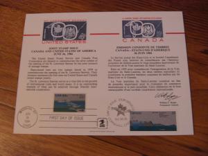 Canada #1015 Joint issue with USA #2091 on Maximum card
