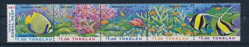 [35277] Tokelau 1997 Marine Life Coral Fish MNH