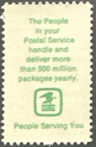 Scott #1492 1973 8¢ Postal Service Employees Sorting Parcels MNH OG