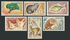 Fr Somali Coast 287-292,MLH/MHH. 1962.Tree,Cony,Fish,Fennec,Vulture,Klipspringer