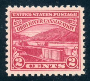 US Stamp #681 Ohio River Canalization 2c - PSE Cert - MNH