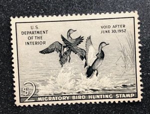 US scott # RW18 1951 $2 Federal Duck Stamp NG